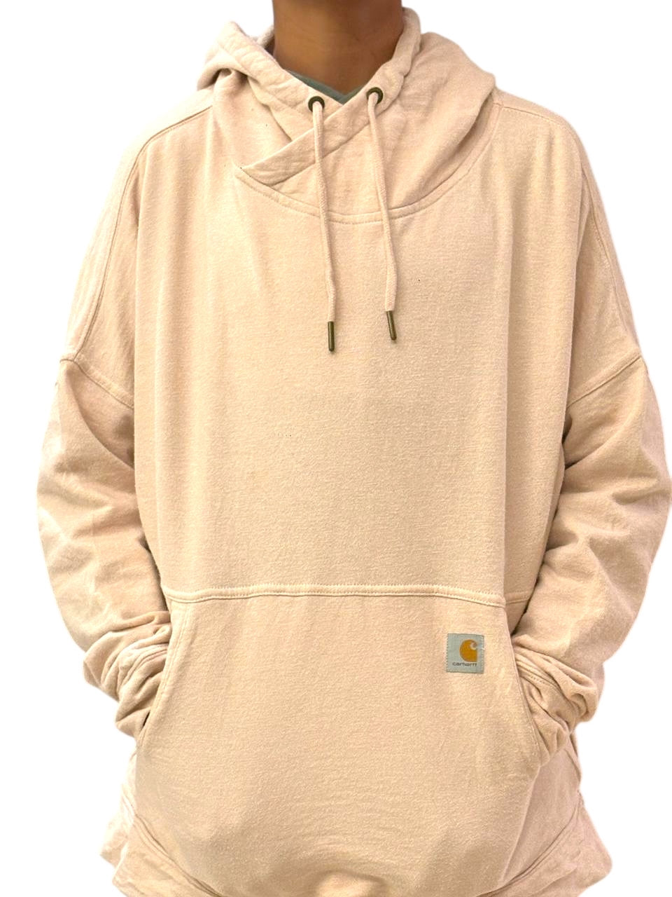 Carhartt Light Beige Hoodie - Relaxed Fit (Size M)